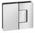 Griffwerk Glass to Glass Hinge: Satin Stainless Steel