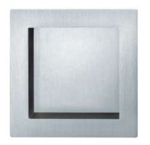 FSB 42.4253 Full Open - Square Flush Cup Pull for Interior Sliding Wood Doors of any thickness