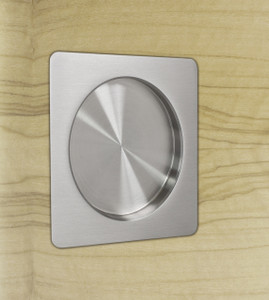 MWE GR6600 Modern Square Cup Pull - for wood or glass sliding doors - non locking