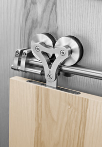 MWE Duplex - Sliding Door Hardware Track Kit for Interior Wood Sliding Doors